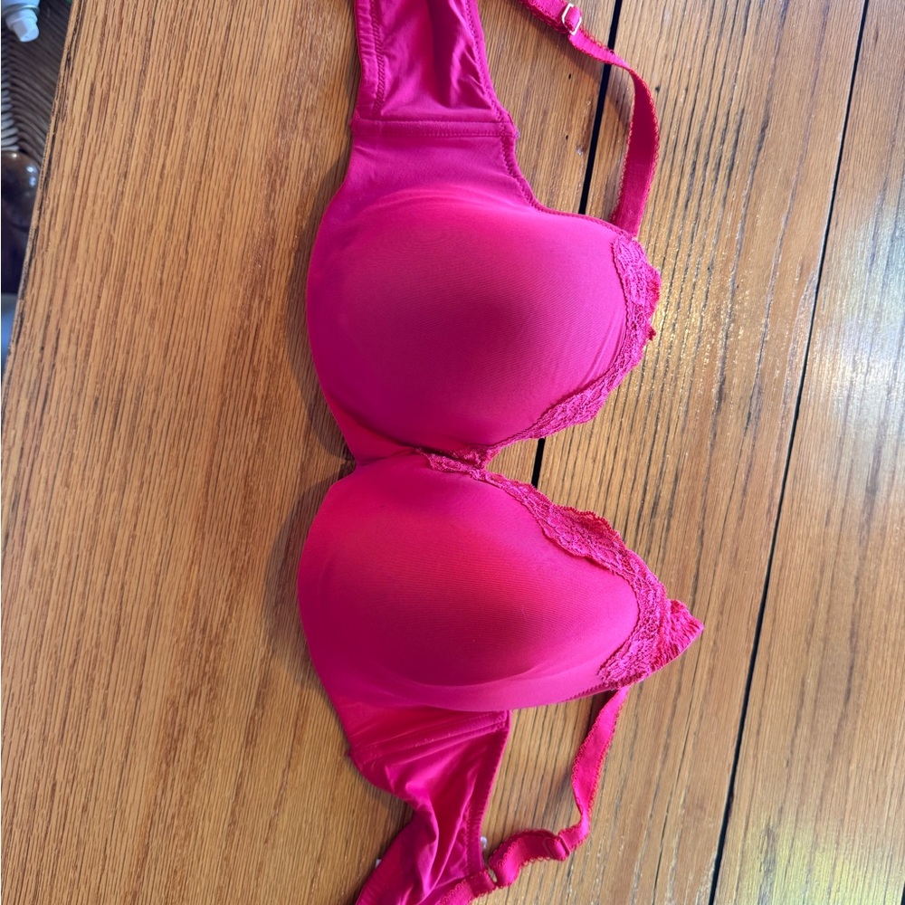 Le Mystere Fuchsia Lace Accent Bra